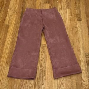 Zara velvet crop pant size L
